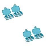 COHEALI 4 Piezas Caja De Almacenamiento De Sello Accesorios De Viaje Contenedor Transparente Organizador De Plástico Transparente Contenedores Organizador De Medicina De Viaje