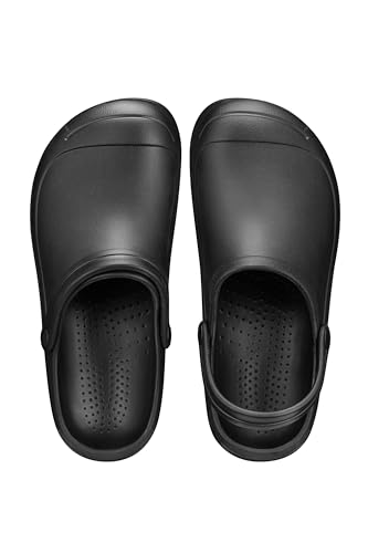 ESTRO Gartenschuhe Herren Clogs Garten - Gartenclogs Herren Gartenschuhe Männer Leicht Gummischuhe für Männer Garten Clogs F08 (42 EU, Schwarz)