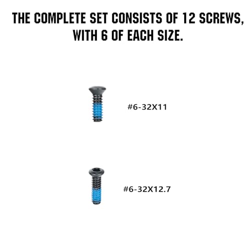 ohhunt Screws Set 12 Pcs for Red Dot Sight Optics and Mount Compatible with Holosun 407K/507K/EPS/EPS Carry for S&W Equalizer, M&P 5.7, M&P 22 Magnum