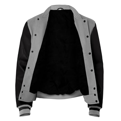 Image of Baseball Wool Letterman Varsity Faux Leather Sleeve For Men | Wool Varsity Bomber Jacket