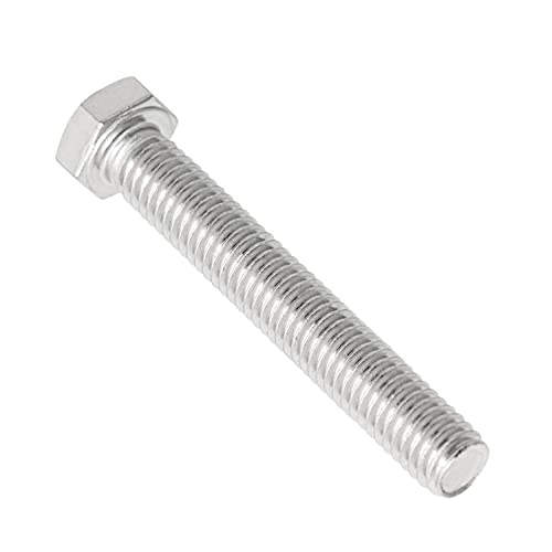 Image of 10 Pcs, SUS304 M8 x 60mm Hex Head Bolts Screws, Strength Grade A2-70 (Grade 5.8), Fully Threaded Plain Finish