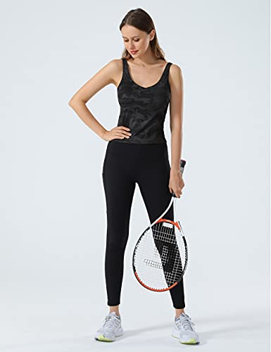 Image of POSHDIVAH Longline Sports Bra Workout Tank Tops | Padded, Removable Pads, Built in bra, Wirefree, Buttery Smooth, Soft, Fitness, Running, Yoga, Wide Straps, U-back