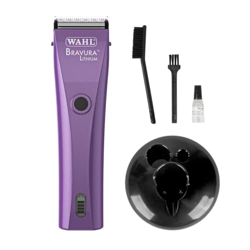 WAHL Professional Bravura Lithium Pet/Animal Cordless Clipper With Adjustable 5 in 1 Blade Clippers. Designed for full body animal grooming and detailed work. For all coat types.