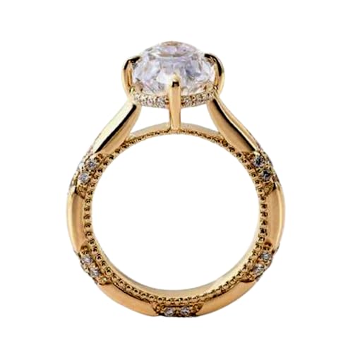 Bague fiançailles moissanite or 14k alliance femme argent 925 VVS