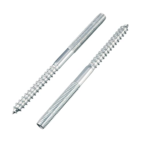 Image of uxcell M6x35mm Hanger Bolts Double Head Dowel Screw for Wood Furniture 10pcs