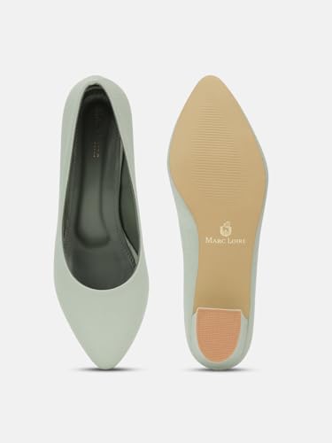Image of Marc Loire Women's Textured Block Heel Pump Shoes for Office, Party and Formal Occasions