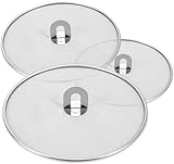 Splatter Screen for Kitchen, Stainless Steel Fine Mesh Splatter Screen for Frying Pan, 10, 11.5, 13 Inch Grease Splatter Guard with Fold Flat Knob