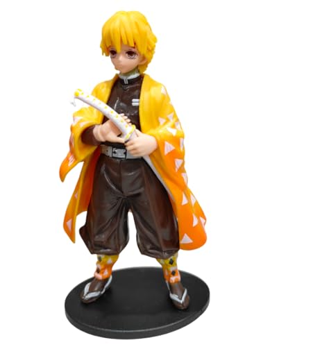 Image of Demon Zenitsu Slayer Action Figure 16 cm Collectible for Office Desk & Study Table, Car Dashboard, Decoration and Cake Topper Toys for Fans - Zenistu 16Cm