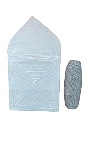 Portable Hand Grinder/Grinding Stone (14 × 7.9 × 2.1 inch) Ammikallu/Ammi Kal/Sil Batta/Mortar & Pestle, Big Size