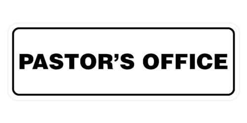 Signs ByLITA Standard Pastor's Office Sign (White) - Small