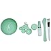 2 Sets DIY Facemask Mixing Tool Kit, Facial Care Mixing Bowl and Brush Spray Bottle Mixing Stick Soaking Bottle Gauge 8 in 1 Set - 16 Pack (Green And Pink）