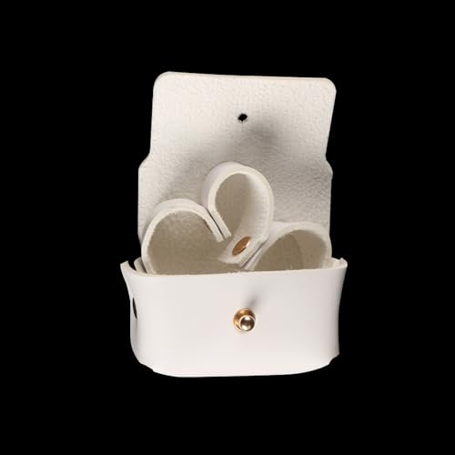 Sarini Ehering-Aufbewahrungstasche, Lederhalfter, Ehering-Tasche, Haustier-Hund, Ehering-Box, Weiß