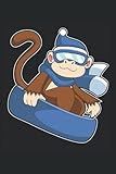  Snowboard Notebook, 120 pages: Monkey as Snowboarder with Snowboard Notebook - Journal for Women, Men and Kids - Gifts - Dot grid