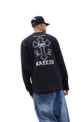 [�G�[�X�t���b�O] ACEFLAG ����T ����T�V���c 2Pac THUG LIFE �T�O���C�t AK47 TWO FACE �����Y AF-TL-LT-021 XL(2L/LL) �u���b�N