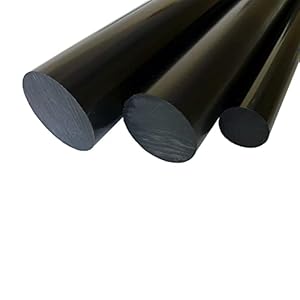 B&T Metall PVC Schwarz Rundstab Ø 10mm 2Stk.