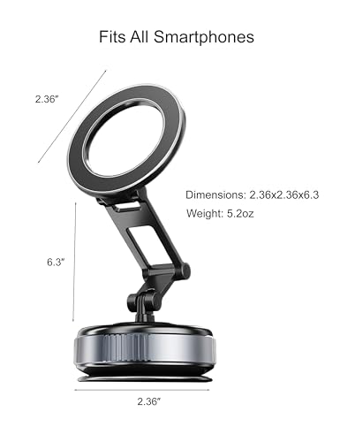 Vearstie Magnetic Car Phone Mount, 360° Rotation for iPhone 17-12 & Android - image 8