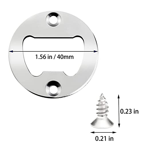 Bottle Opener Insert - 20 Sets Stainless Steel Bottle Opener Inserts Kit With Screws Screwdriver For Bottle Opener Diy Resin Mould Kit Bottle Opener Hardware Parts Supply #TOP5