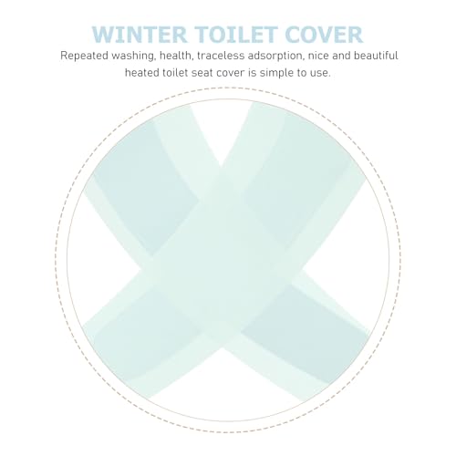 Almohadilla para asiento de inodoro con calefacción inteligente de PU y franela para el invierno 4
