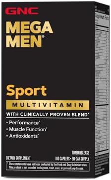 GNC Mega Men Sport Multivitamin | Performance, Muscle Function, and General Health | 180 Count Product Image