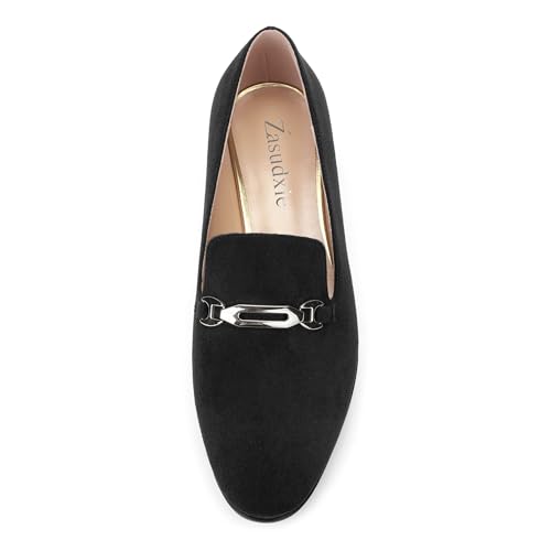 Image of Women's Loafers, Slip On Round Toe Comfortable Flats for Women Dressy and Work, Womens Business Casual Shoes