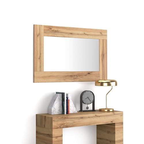 DETTAGLI: La cornice della specchiera Evolution è realizzata in nobilitato di alta qualità, resistente e facile da pulire. La cornice misure 118x73 cm, mentre la specchiera interna misura 90x45 cm. Altri prodotti presenti nelle immagini non sono inclusi.