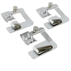 Madam Sew Rolled Hem Presser Foot Set 3 Piece Wide Hemmer Foot Kit Includes 1/2 - ?, 3/4