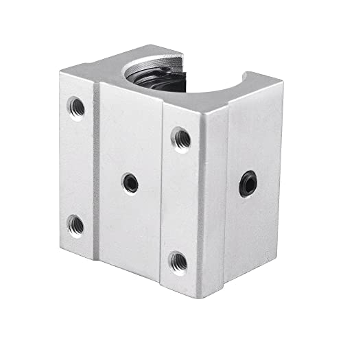 CNCMANS 4Pcs SBR25UU Linear Rail Bearing Slide Block 25mm Aluminum Open Block, CNC Parts for SBR25 256mm Linear Guide Rail