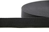Farbe: schwarz NTS-Nähtechnik 25m Gurtband aus 100% Polypropylen (schwarz, 25)