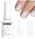 Vishine Esmalte de uñas UV en gel color leche - Esmalte en gel tipo jelly, laca LED Soak Off, manicura de uñas de gel 8ml
