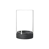 HOCHWERTIGE QUALITÄT: Stylisches Home Accessoires aus robustem Borosilikatglas (transparent) mit wundervoller Lichtbrechung und Sockel aus Premium Porzellan, abgestimmt zur Kollektion Manuafcture Rock