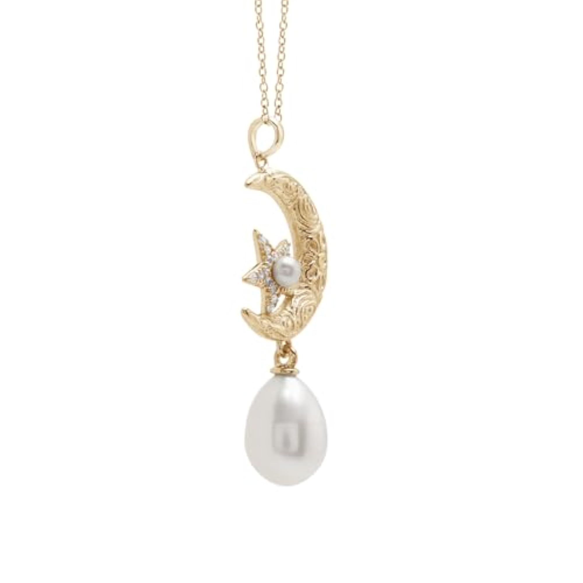 Women's Natural Pearl Gemstone 925 Sterling Silver Handmade Necklace