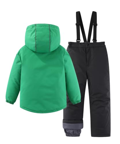 Image of M2C Boys Girls 2-Piece Snowsuit Thicken Patterned Ski Jackets and Pants