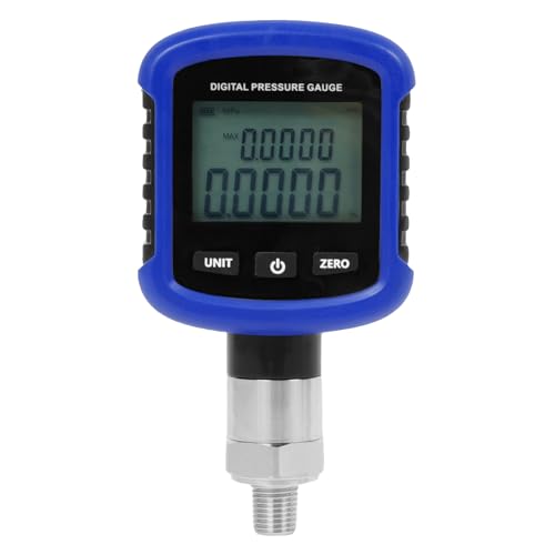 Image of 60mpa Digital Industrial Pressure Gauge,S281 0-10000psi 0.2% FS Accuracy Air Manometer 1 /4 Inch NPT Thread Digital Pressure Gauge 330Rotation with LED Light for Construction, Machinery