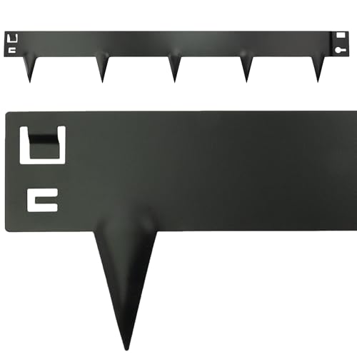 Rasenkante Metall Anthrazit 6m – Beeteinfassung Metall, Beetumrandung Stahl 16cm hoch, Rasenkanten Anthrazit, Mähkante Schwarz, Beetbegrenzung, Rasenbegrenzung