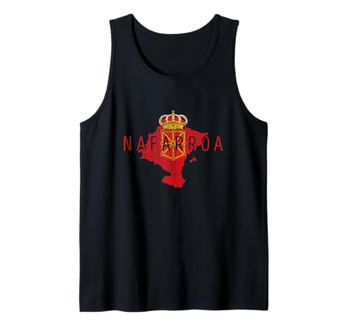 Mapa y Bandera de Navarrese - Nafarroa España Souvenir Camiseta sin Mangas