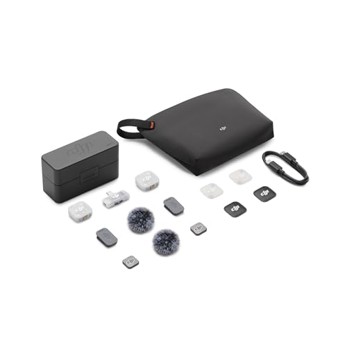 Image of DJI Mic Mini 2 Wireless Lavalier Microphone, 2 TX + 1 Mobile RX + Charging Case, Bluetooth, Noise Cancelling, 400m Range, for iPhone /Android /Camera
