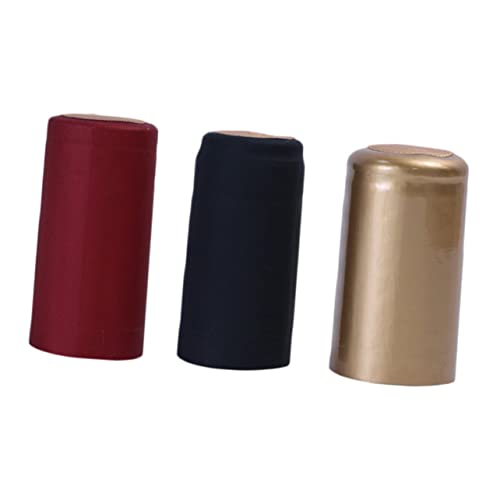 NAMOARLY Wine Bottle Heat Shrink Capsule 100pcs Pvc Wine Heat Shrink Capsules Red Heat Shrinkable Film for Seal Wine Bottle