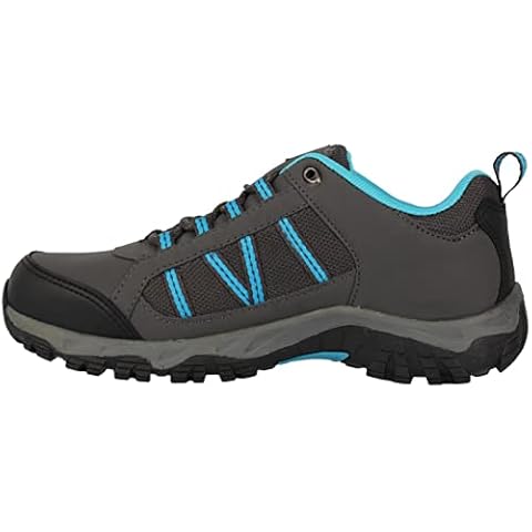 Gelert Kids Horizon Low Waterproof Walking Boots Breathable Lace Up Shoes Charcoal/Blue UK 6 (39) Cover