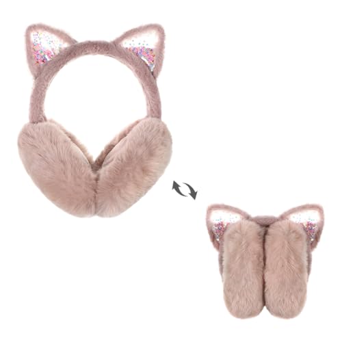 Girl Cat Earmuffs Children Cute Elephant Ear Warmers Winter Warm Ear Covers Foldable Animal Outdoor Earmuffs Cartoon Earmuffs4