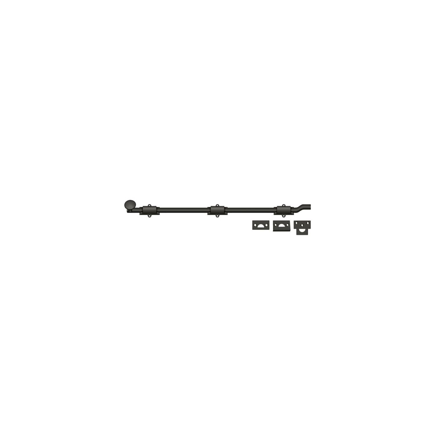 Deltana FPG2410B 24" Surface Bolt with Offset; Heavy Duty; Oil Rubbed Bronze Finish