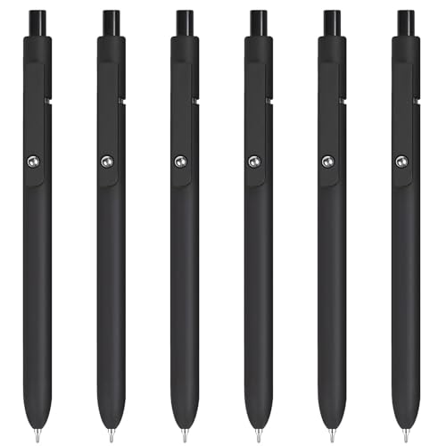 Image of Gel Pens, 6PCS 0.5mm Black Ink Fine Point Pens, Cute Office School Supplies | Anniversary Birthday Gifts for Men Women, Quick Dry Smooth Writing Pens For Journaling, Nurse Aesthetic Pen, Elegant Black