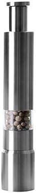 Stainless Steel Manual Pressing Type Pepper Grinder, Grinding Black Powder, Hotel Restaurant Family Suitable Straight