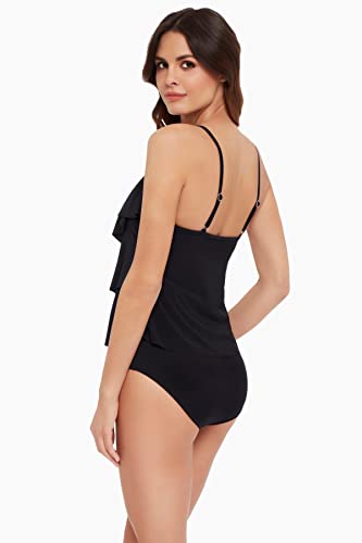 Magicsuit Women's Swimwear Dd-Cup Solid Rita V-Neck Tankini Top With Soft Cup Bra And Adjustable Straps, Black, 8 #TOP1