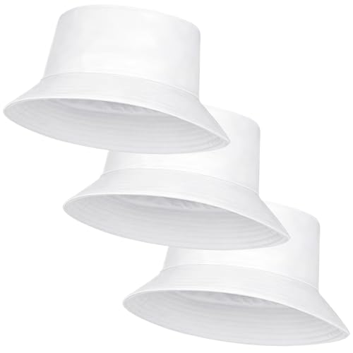 Image of 36 /24 /12 Pcs Bucket Hats for Men Women Bulk Cotton Fishing Cap UV Protection Beach Foldable Solid Color Sun Cap
