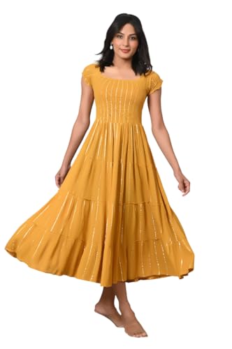 Image of IQRAAR Dress for Women Printed Midi Dress