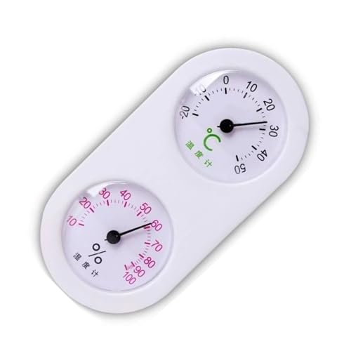YOUNAFEN Indoor Thermometer Hygrometer Analogs 2 in 1 Temperature Humidity Gauges for Home, No BatteryNeeded, 17.3*8.5cm, as pics show