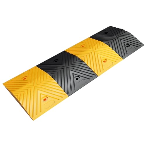 Topes de velocidad modulares de caucho resistente, 98 x 33 x 4,5 cm, para estacionamientos, escuelas, almacenes y hoteles miniatura 1