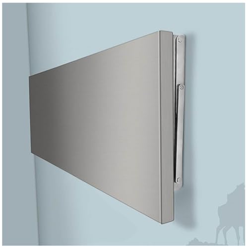 Mesa plegable de acero inoxidable 304 para montar en la pared, estante de servicio duradero para lavandería, comedor, cocina, mesa plateada que ahorra espacio, 90 x 35 cm