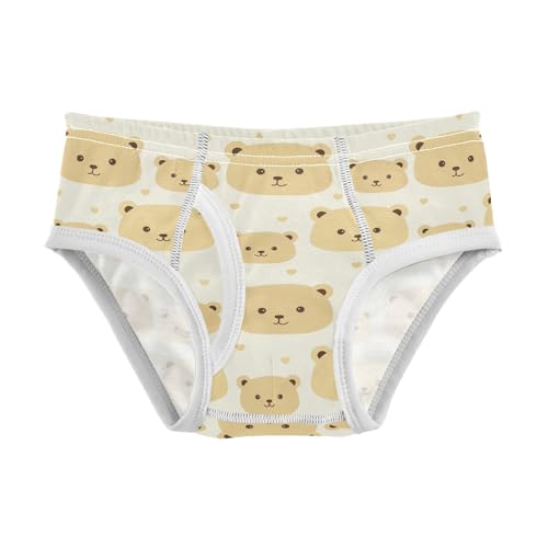 visesunny Boys Potty Training Underwear Cute Baby Bear Breathe Cotton Briefs Size 2T-8Y for Toddler