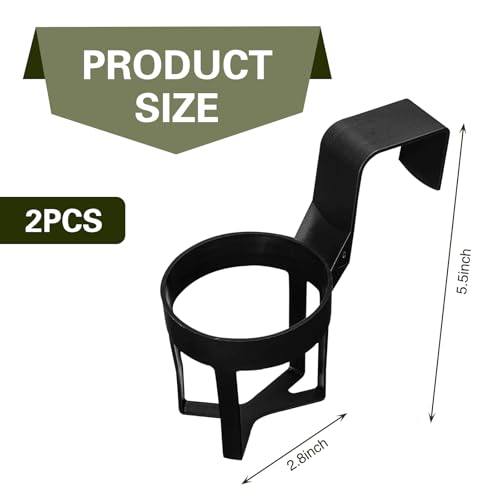 Portavasos para autos 2 pcs negro 2.8x5.5 pulg miniatura 2